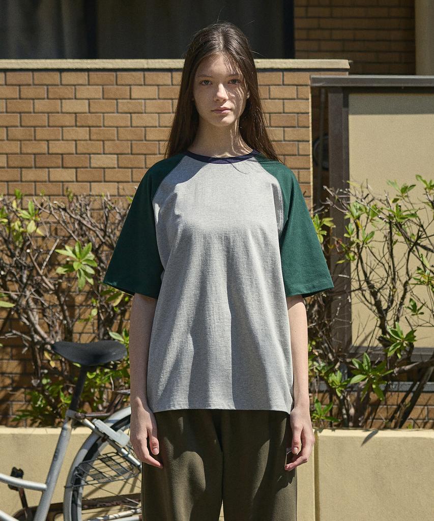 MINIMALPROJECT Under Log Raglan Short Sleeve T-Shirt Mst190 [Gray]