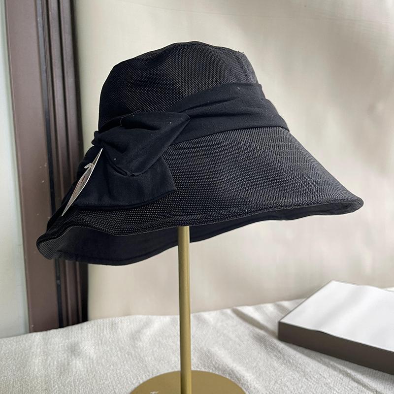 Hat women's spring and summer UV protection face covering face small sun hat bow sunscreen sunshade bucket hat