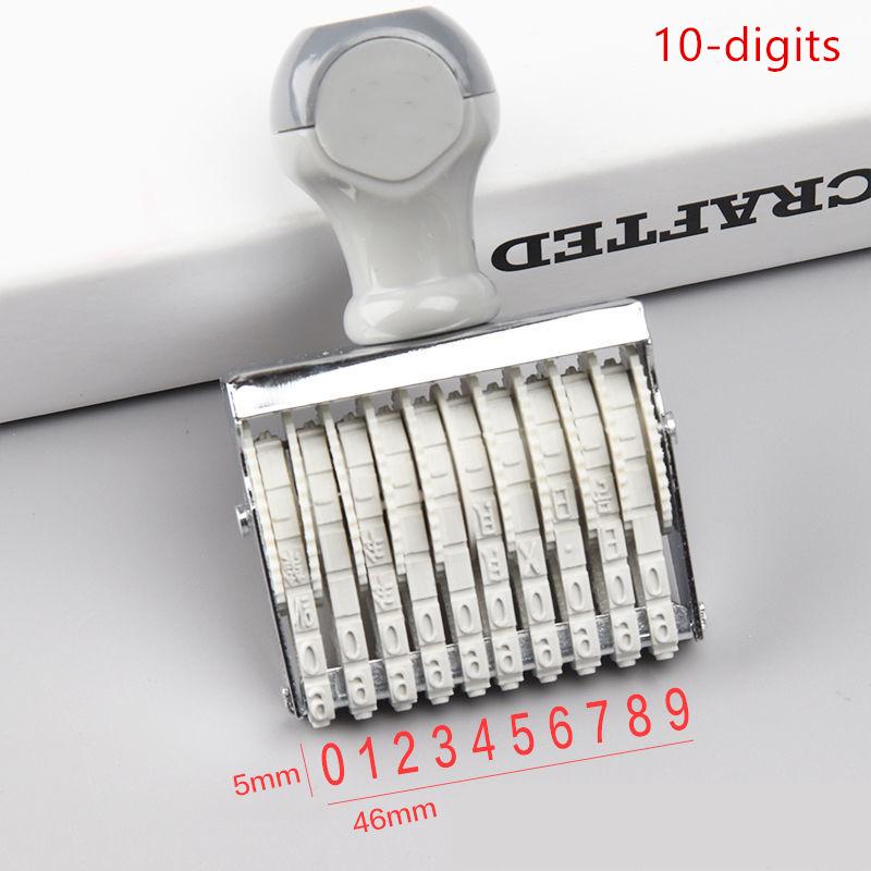 

Portable 8/10 Digits Number Stamp, Small Number Date/ Price Stamp for Store Office Manufacture Roller Stamps With Inkad