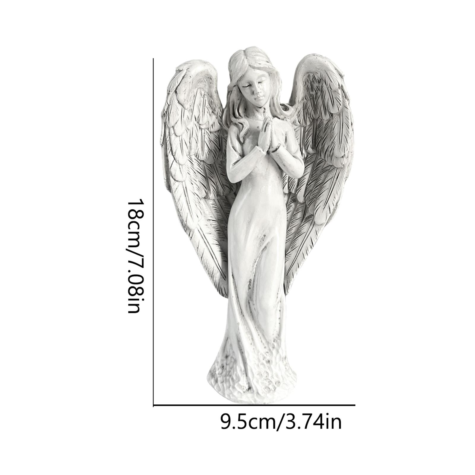 

Смола Ангелы Садовая Фигурка Скульптура Садовая Статуя Высота 18см для Садового Мемориального Декора Многофункциональная Легкая