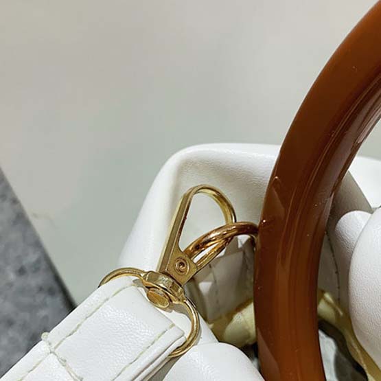 WTEMPO Einfache einfarbige Holzgriff Falten Wolke Kleine Handtaschen Mini Einzelne Schulter Umhängetaschen Handtaschen