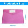 6 Pack Plastic Envelopes Poly Envelopes Folder, A4 Size File Folders for Document File Envelopes with Label Pocket(7 Colors)