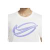 Nike Dri-Fit Drukowany T-shirt z Okrągłym Dekoltem Casual z Krótkim Rękawem Męski Top Biały DD6903-100