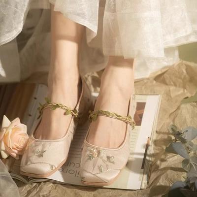 Pantofi Mary Jane pentru femei cu tocuri joase Pantofi de rochie cu toc bloc gros, pantofi Mary Jane cu cureaua la gleznă Pantofi de balet casual pentru femei cu vârf închis