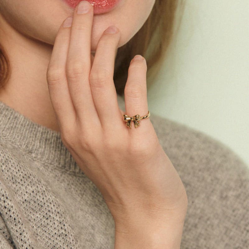 

murmur [925silver]Volume ribbon petit ring gold