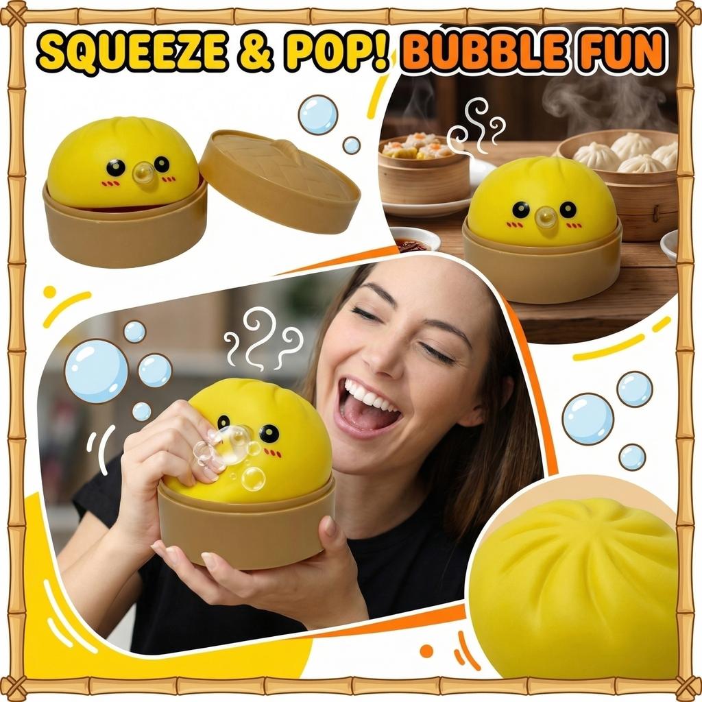 Stress-Relief Steamed Bun Toy (Bubbling Edition)