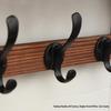 Wall-Mounted Solid Wood Coat, Hat & Key Rack for Entryway Storage