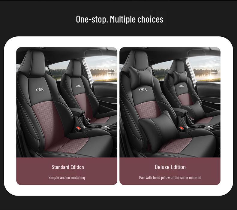 Toyota IZOA CHR Leather Car Seat Covers, Universal, All-Season, Fully Enclosed Cushions.
