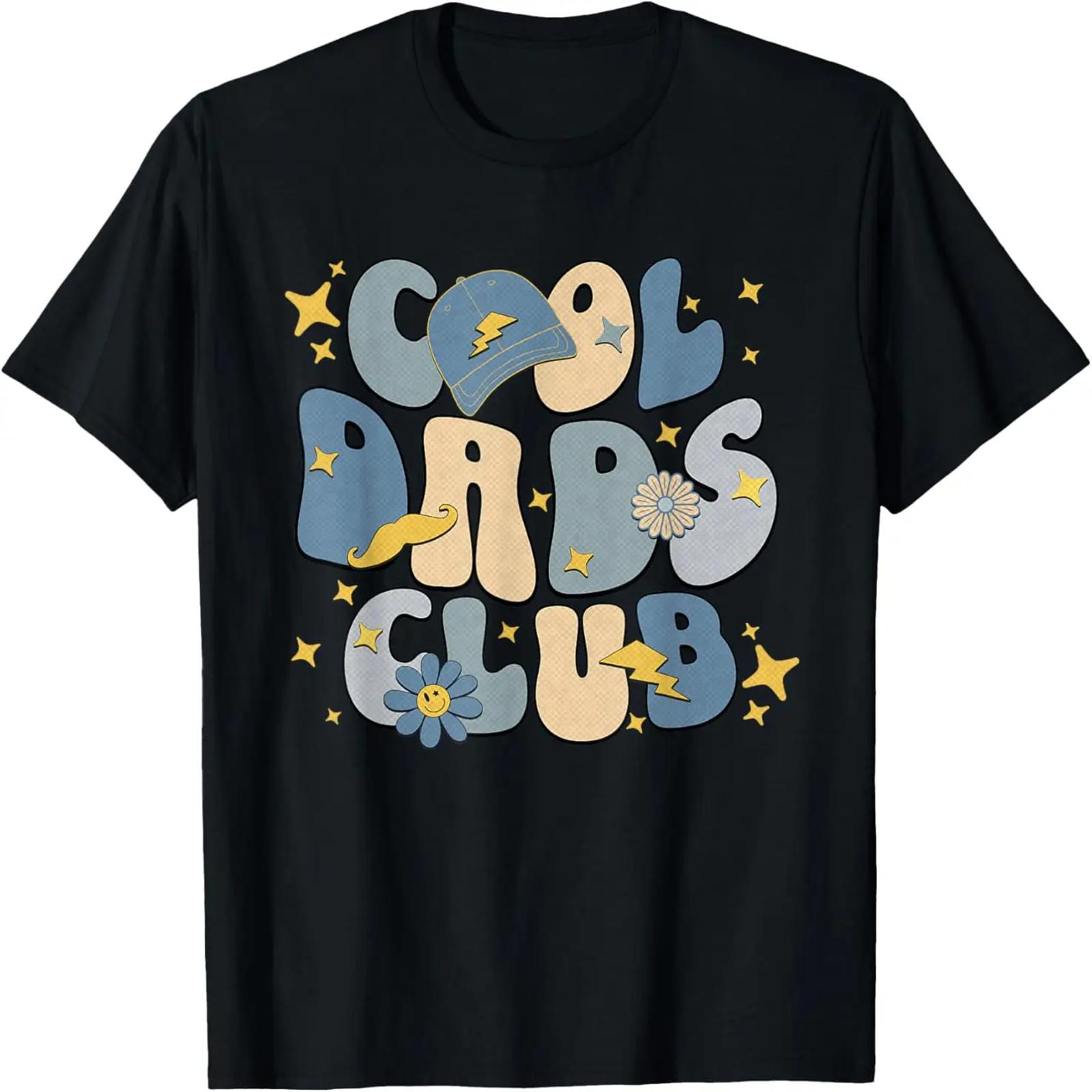 Cool Dads Club Groovy Retro Funny Father s Day New dad 2023 T-Shirt S