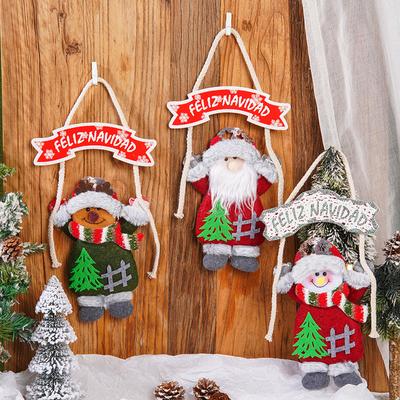 New Cartoon Christmas Small Pendant Hotel Shopping Mall Window Decoration Non-woven Christmas Tree Decorations