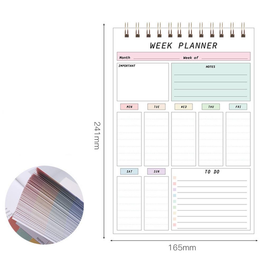 Daily Planner Reminder A5 Planner Notepad Time Organizer 2025 English Agenda Book  School