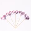 Large Glittery Leather Birthday Cake Topper Set: Heart, Star, Five-Pointed Star, and Crown