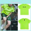 Tricou cu imprimeu Billie Eilish, cu mânecă scurtă și gât rotund, pentru femei, topuri de vară în verde fluorescent