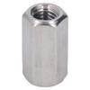 5PCS Hex Coupling Nuts 304 Stainless Steel Metric Fine Thread Screws Studs Connection Nut