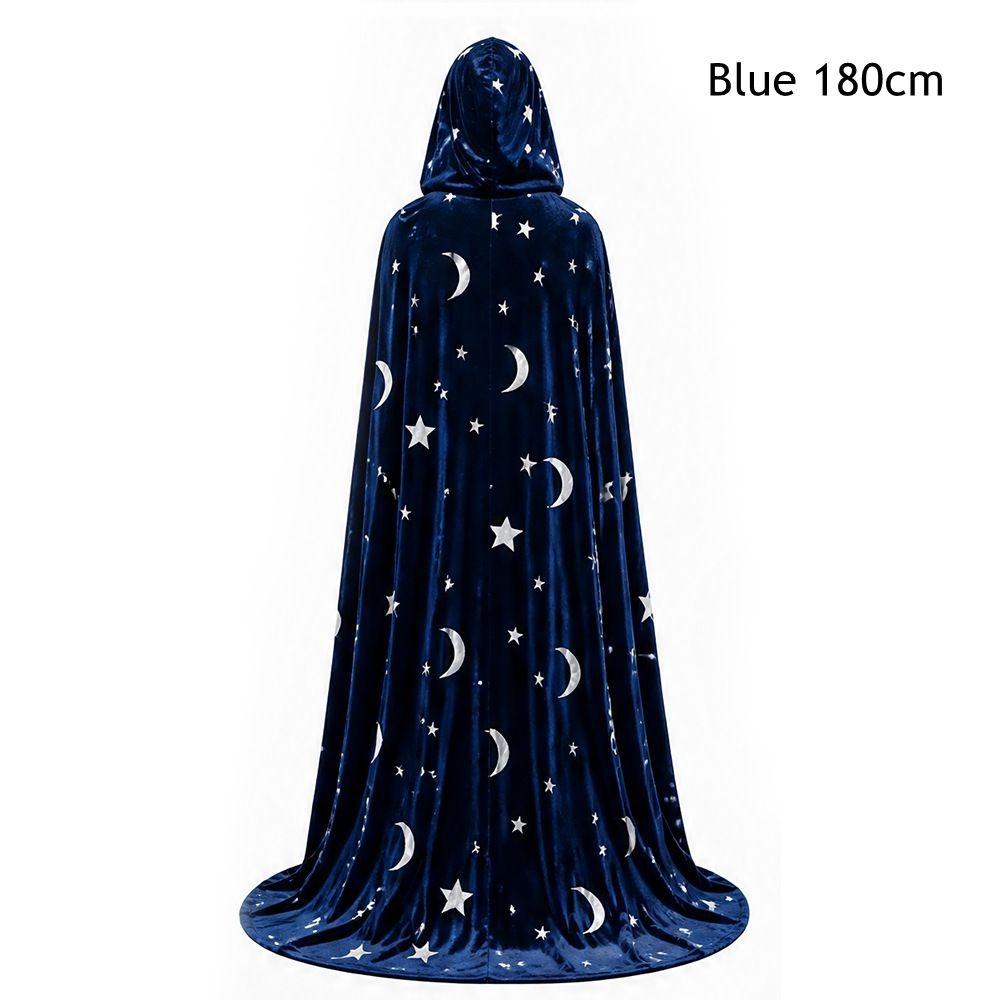 Polyester Velvet Halloween Hooded Cloak with Oversized Hood Vintage Hooded Cape Celestial Cape