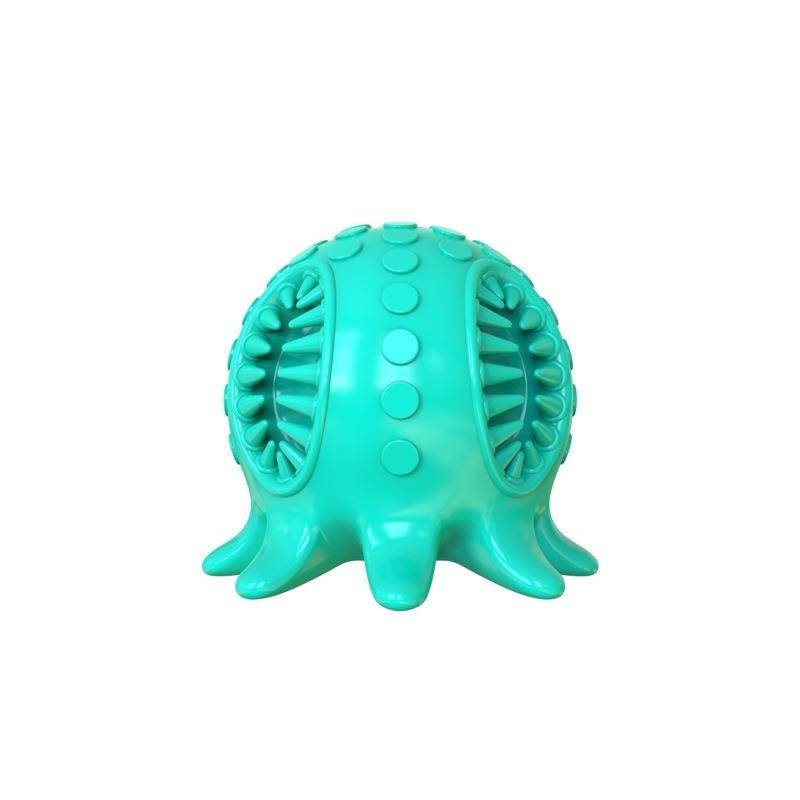 Octopus Shaped Floating Dog Molar Toy Sounding Teeth Cleaning Pet Chew Toy синий