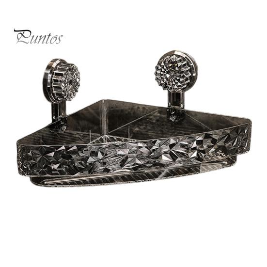 Eckregal für die Wand mit Saugnapf, starke Tragkraft, große Kapazität, einfach zu installieren, robustes Dusch-Organizer-Regal