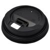 280ml Snap Lids (50-Pack) Black Paper Cup Lids 73090117