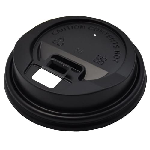280ml Snap Lids (50-Pack) Black Paper Cup Lids 73090117
