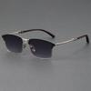 Retro Half-frame Sunglasses for Men Women Small Face Artifact Temperament Fashion Glasses High-quality Pop