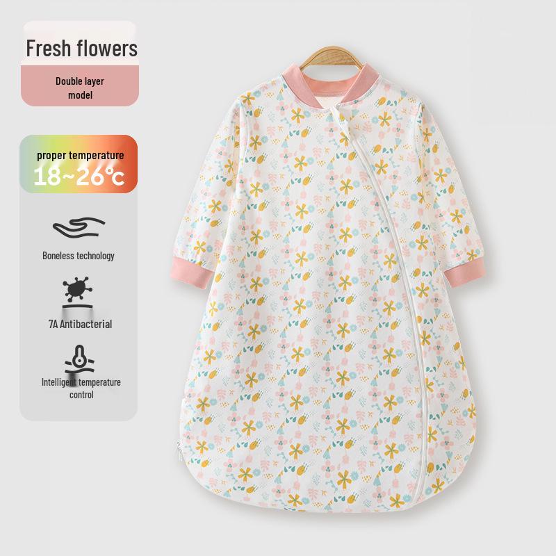 Four Seasons Baby Sleeping Bag - Anti-Kick & Anti-Startle, One-Piece for Newborns & Children, Spring & Autumn, Winter Style