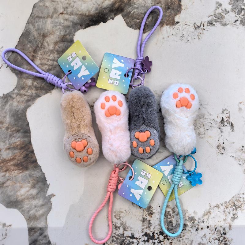 Creative Cute Cat Claw Small Pendant Plush Toy Doll Kitten Doll Girl Bag Keychain Rag Doll