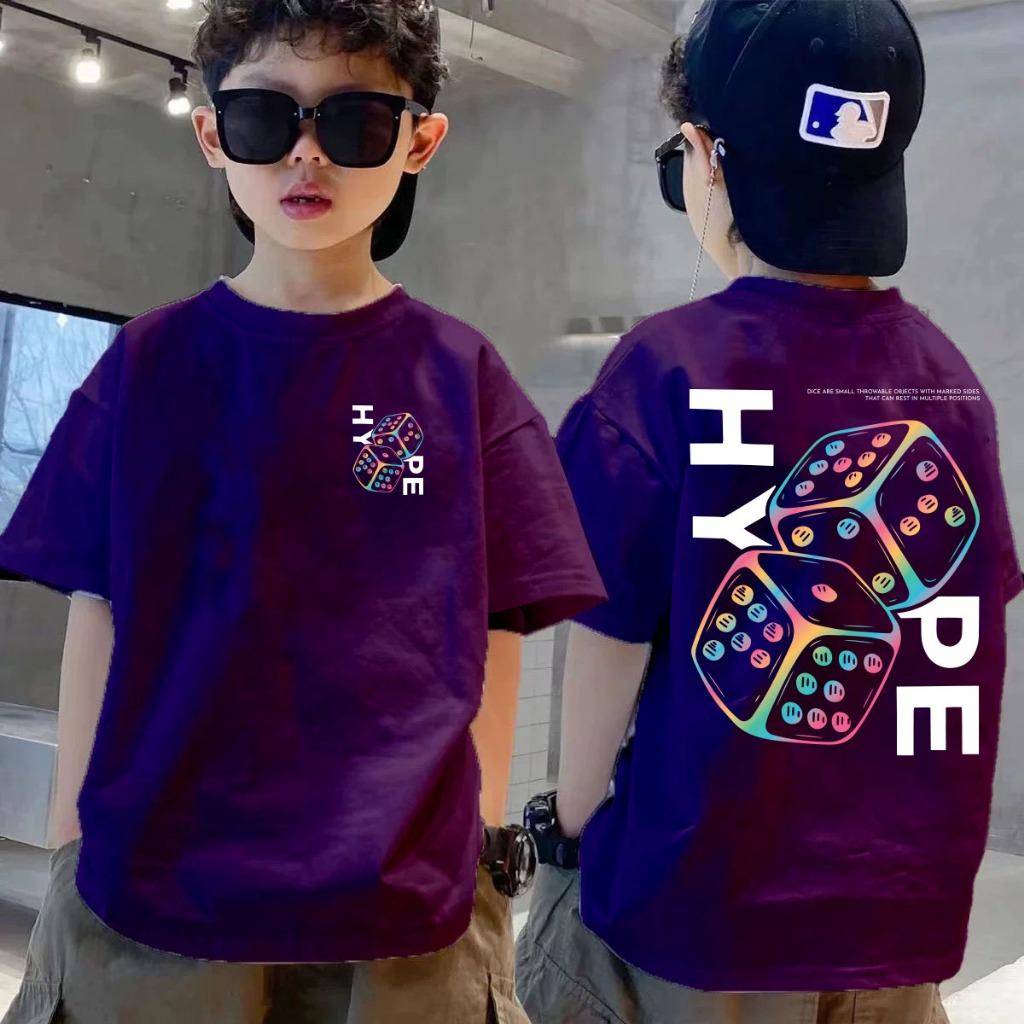 Round neck t-shirt, neutral size children s t-shirt, fashionable casual short sleeved top 140