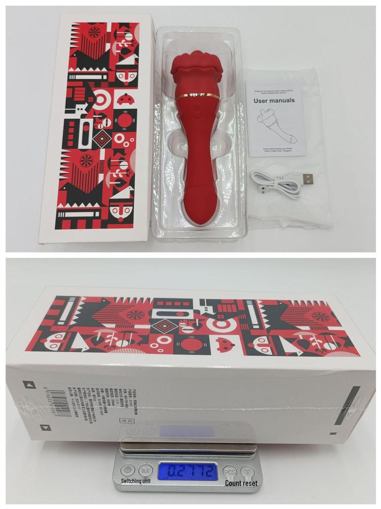 Red Lips Tongue Vibrator for Women: Clitoral & Breast Stimulation Adult Toy