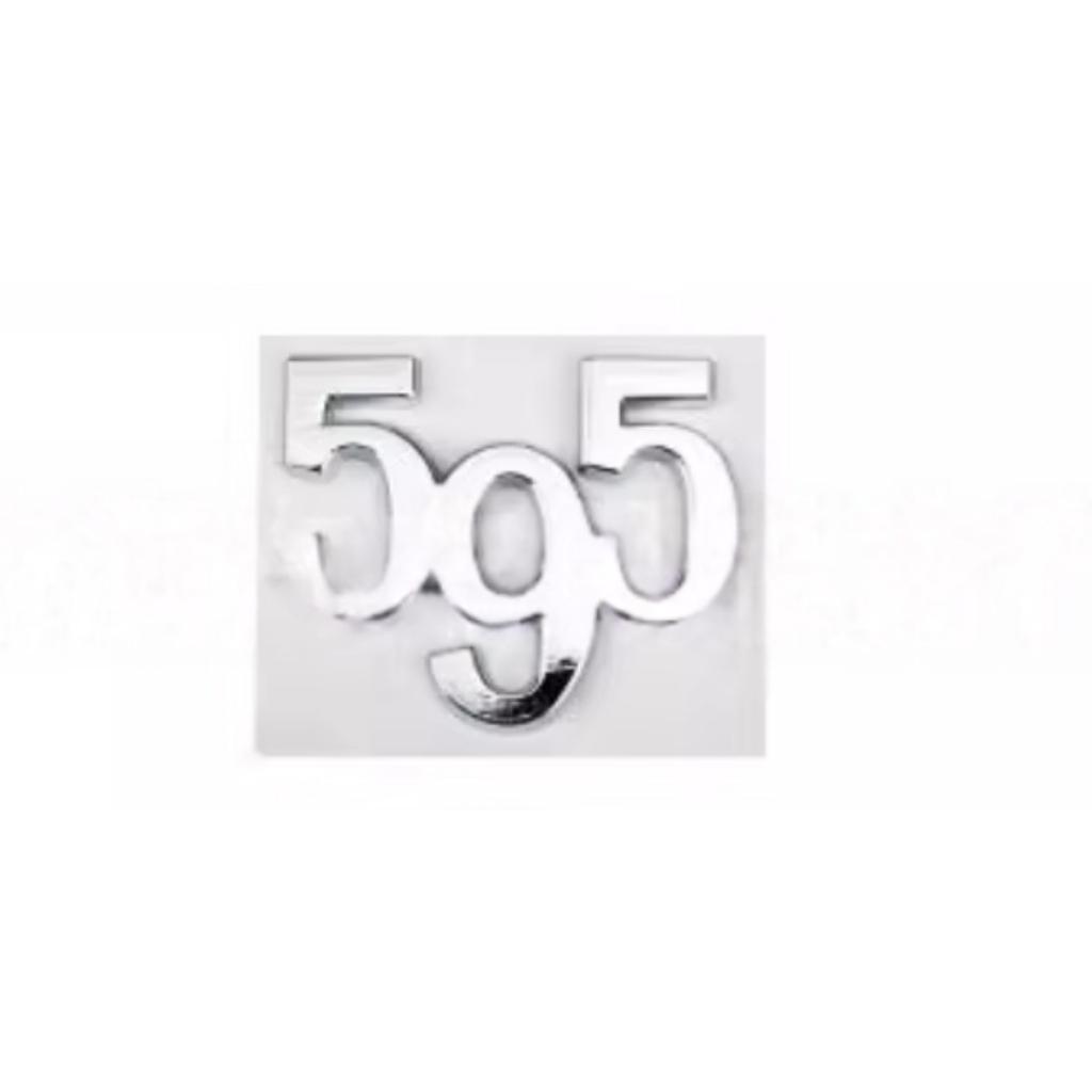 Car Styling 595 695 3D Car Body Fender Rear Trunk Adhesive Metal Badges Sticker Emblems Decals for 595 695 Logo