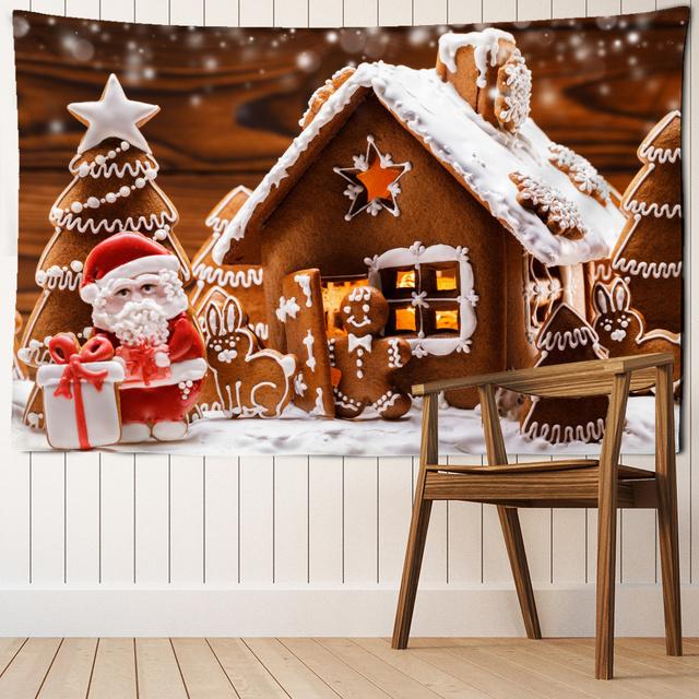 Xmas Tapestry Wall Hanging Christmas Aesthetics Room Decoration Bohemian Psychedelic Mandala Home Dormitory Wall Decoration