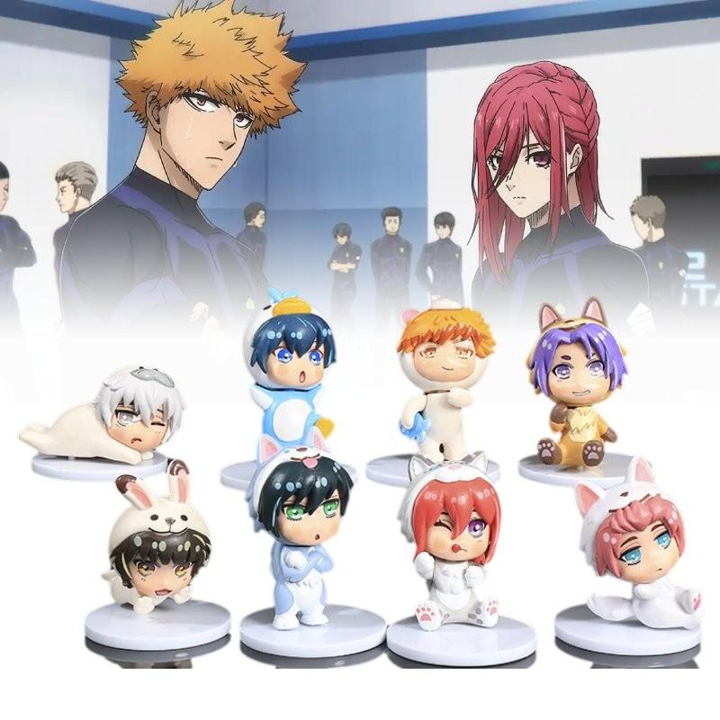 Lock Blue 8pcs Character Pvc Toy Model Desktop Decoration Child Gift Christmas