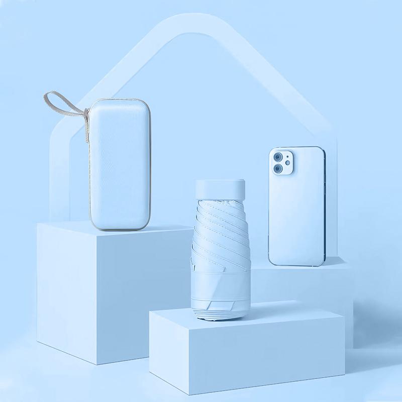 Mini Umbrella Capsule Umbrella Sunny And Rainy Dualuse Rainproof Sun Protection Outdoor Traveling Portable Parasol Umbrella