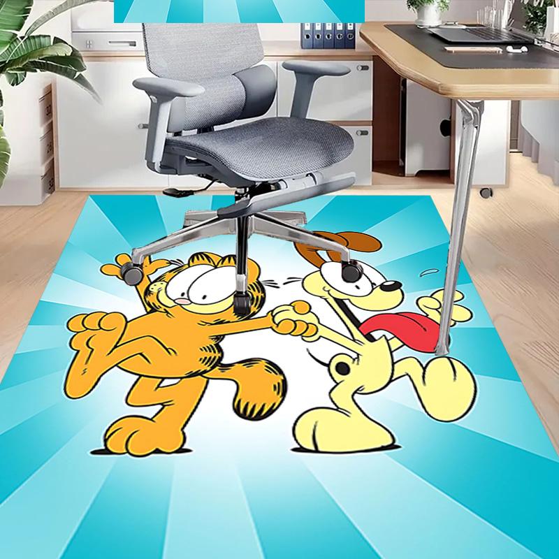 1pc Garfield Odies Playtime Carpet for Playroom Bedroom Living Room Sofa Home Decor,kids Game Area Rug Non-slip Floor Mat Y72329