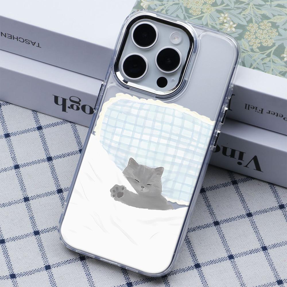 Schlafende Katze Handyhülle Für iPhone 17 Pro Max Hülle iPhone 11 13 14 12 15 16E Pro Max 17E Air Klare Rückseite Stoßfänger Funda