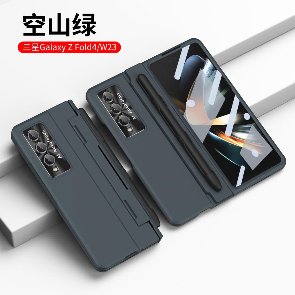 Applicable To Samsung Z Fold1 Mobile Phone Case Flat Hinge Metal Lens Case Film Integrated Fold1 Anti-drop Protective Case
