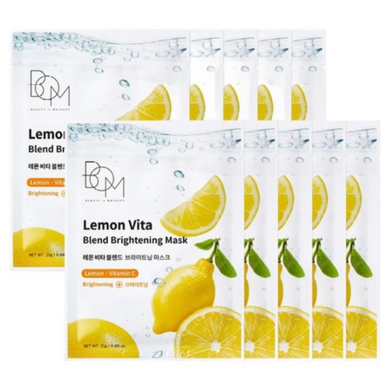 BOM Lemon Vita Blend Brightening Mask 25g×10 sheets