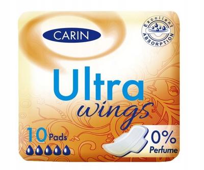 CARIN ULTRA WINGS Sanitary Pads, 10 Pcs. Absorbent