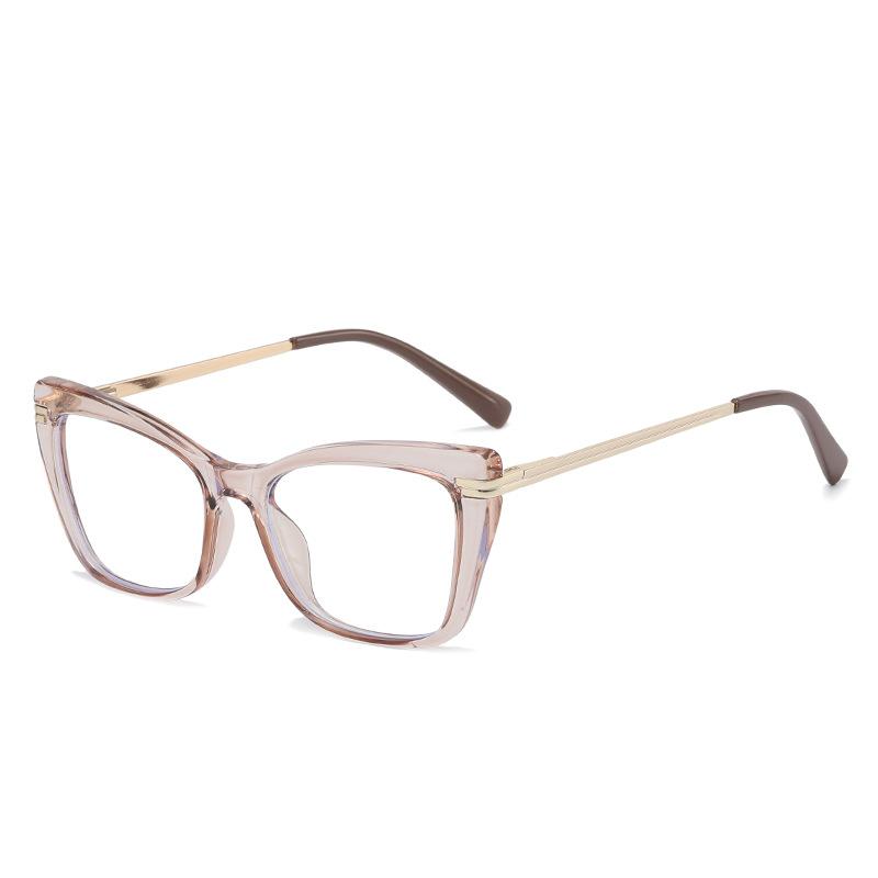 

Tr5044 Персонализированная радужная оправа Tr90 Оправа для очков 2022 Новая кошачий глаз Анти-синий плоский зеркало