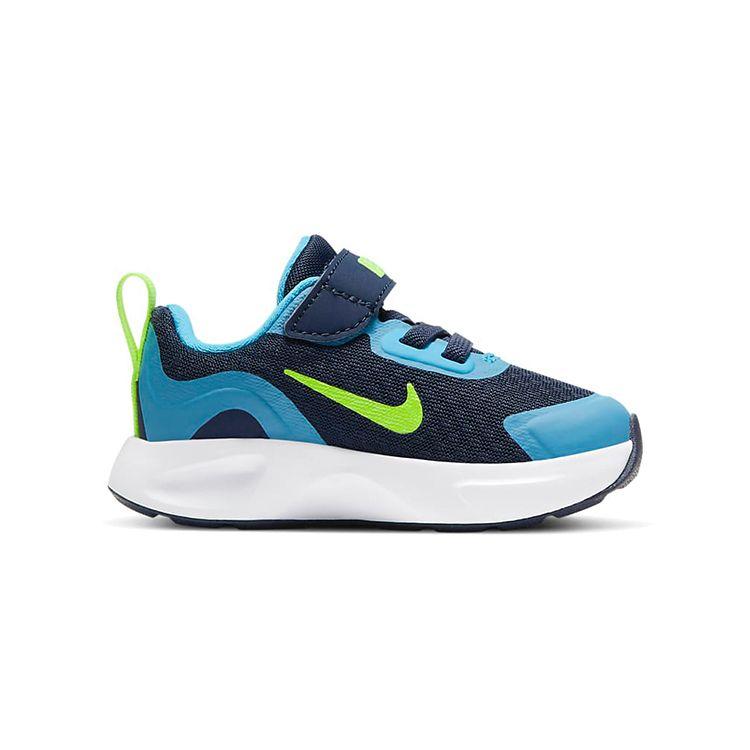 Nike Wearallday Comfortable Versatile Non-Slip Shock Absorbing Durable Low-Top Walking Shoes Baby Shoes Blue Green CJ3818-400