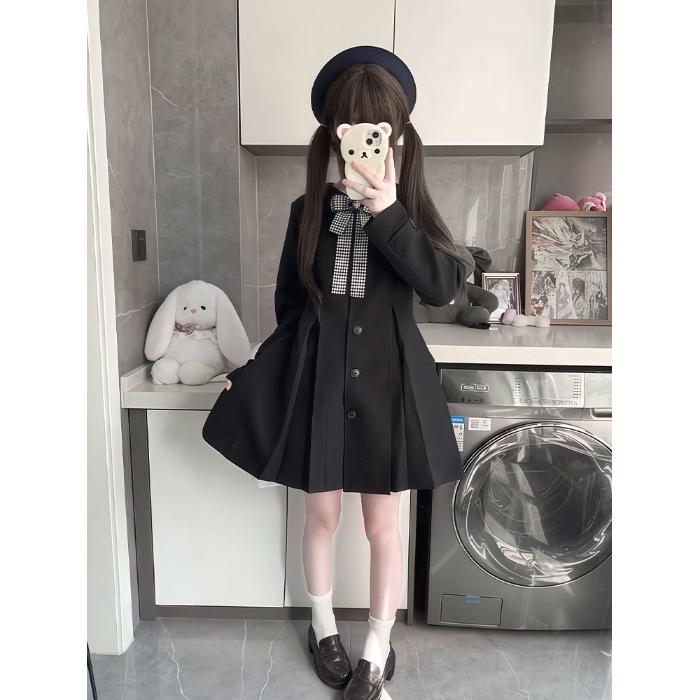 2025 Autumn/Winter Women s College-Style Petite JK Waist-Cinched Slimming Cape Trench Coat Extra Large