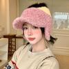 Autumn and winter hats, women's ear protectors, large brim, small face, empty cap, fleece and thickened thermal cap.