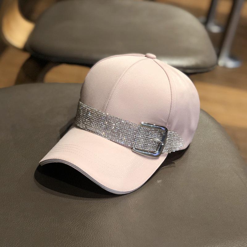 Fashionable Casual Rhinestone Baseball Cap For Women, Korean Version, Spring And Summer Outdoor Sunshade Duckbill Cap