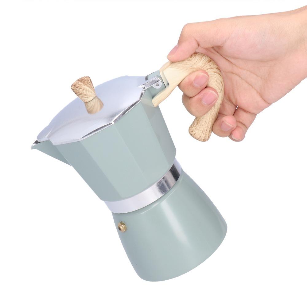 300ML Capacity Moka Pot Aluminum Alloy Coffee Maker Coffee Brewing Coffee Kettle  Home Use