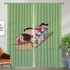 Kitchen Curtains for Camera Crayon Modern Living Room Curtains 2 Pieces Halloween Decoration Blackout Curtain Shades Partition