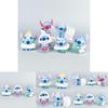 6 Pcs Stitch Sleepwear Pillow Design Mini Model Desktop Ornament Decor Set For Kids And Fans