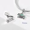 New Silver 925 Iron Tower Pendant Charms Beads Fit Original Bracelet for Women DIY Fine Jewelry Accessories Beads Gifts