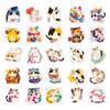 50 Stück Niedliche Aquarell Katzen Aufkleber, Japanische Kawaii Vinyl Aufkleber zum Journaling, für Laptops, Wasserflaschen, Weihnachtsgeschenk für Kinder