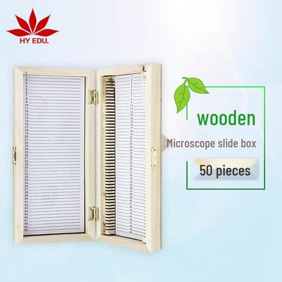 Wooden Microscope Slide Storage Box - Holds 50/100 Slides, Durable and Aesthetic