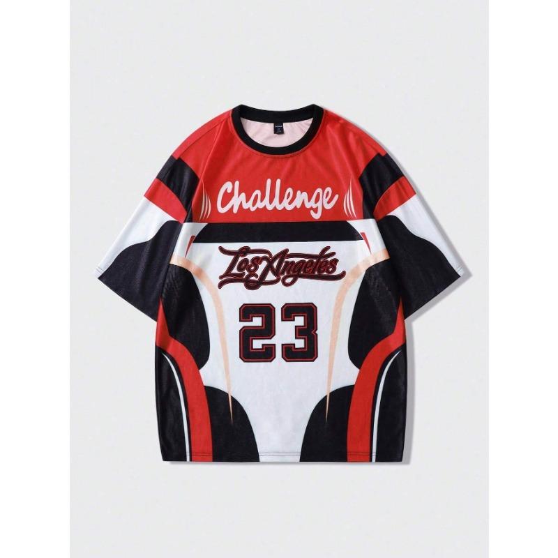 

Мужская летняя футболка в американском стиле с 3D-принтом, мужская спортивная футболка с коротким рукавом и круглым вырезом, винтажная баскетбольная футболка, мужская одежда 6XL