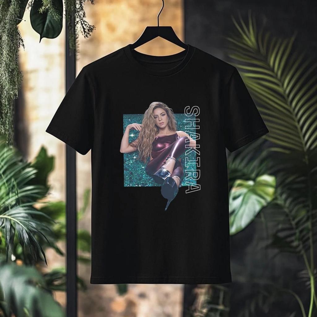 T-shirt Unisex Grafica Shakira 2026 Unisex Girocollo Cotone Manica Corta Y2k Oversize Streetwear Pop Unisex Alta Qualità Maglietta Ins